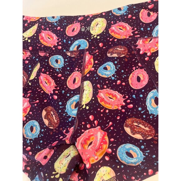 Donut Patterned Womens Athletic Shorts Polyester/Spandex Size M - Picture 8 of 8